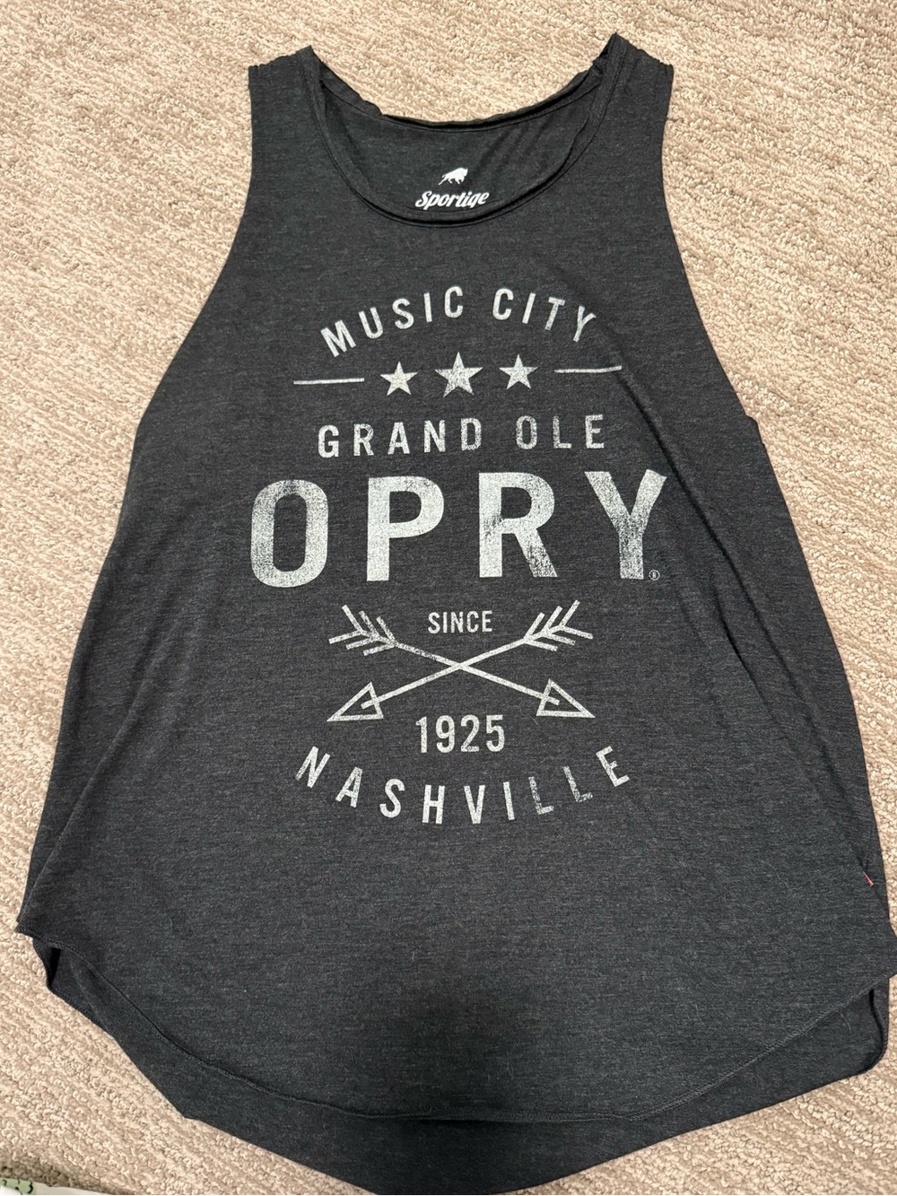 Women’s Black Grand Ole Opry Graphic Tank Top by Sportige